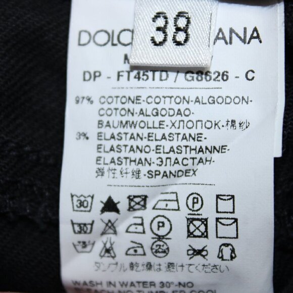 Dolce & Gabbana Low Rise Skinny Ankle Black Authentic Size 38 - Picture 10 of 11